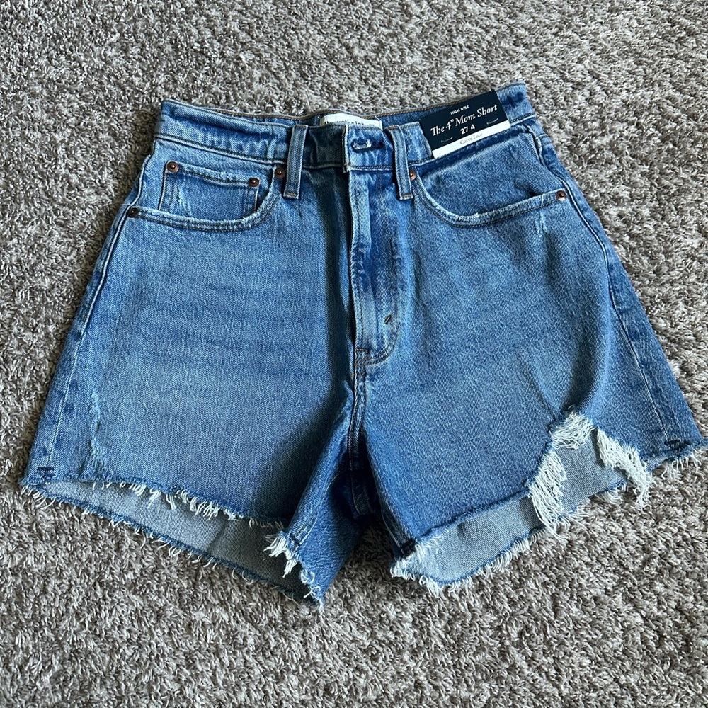 Abercrombie & Fitch denim mom shorts